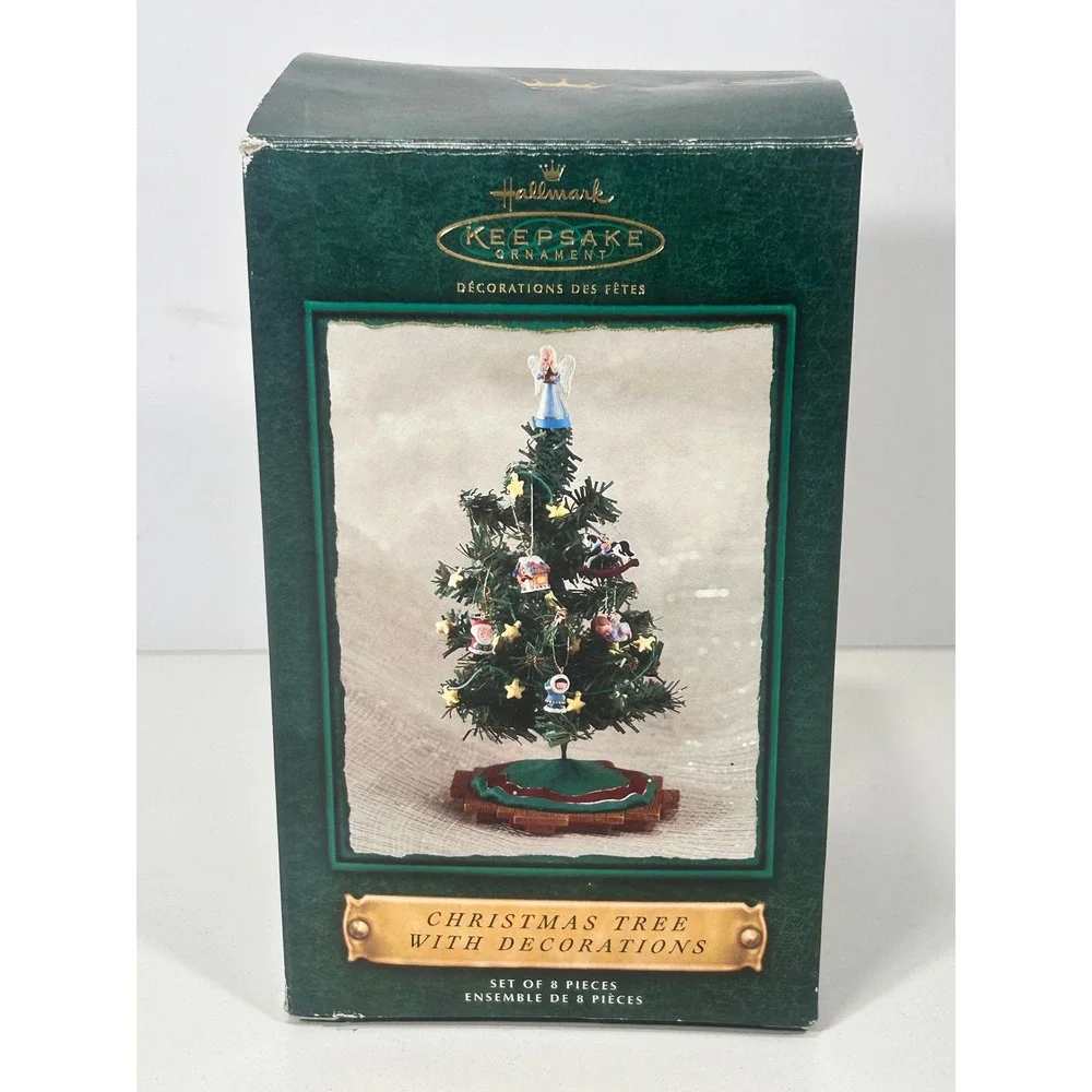 Hallmark Keepsake Ornament 2002 Christmas Tree With Decorations 8 Piece Set